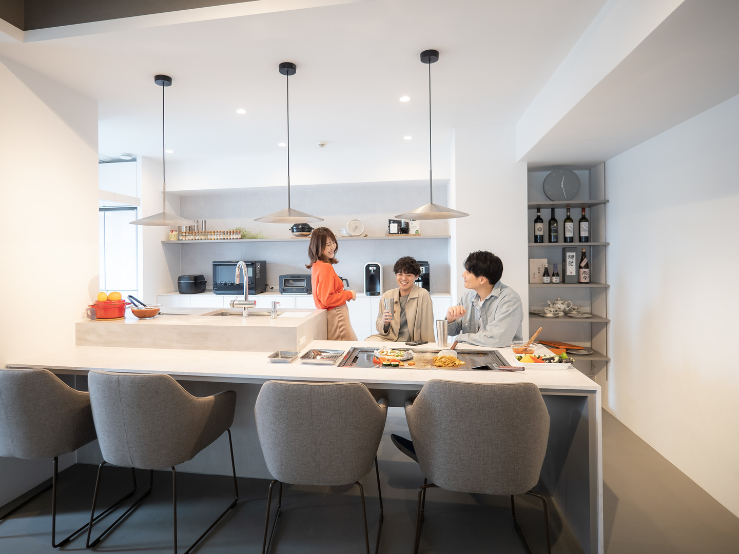 鉄板埋込テーブル